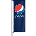 4' x 10' Vertical Outdoor Pole Banner for Poles without a Halyard